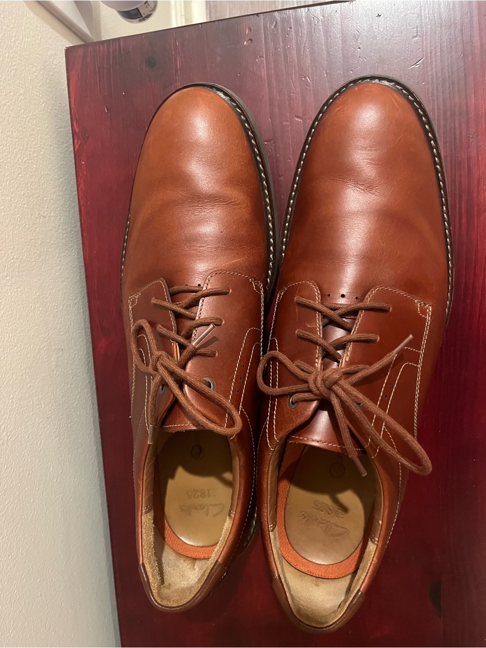 Clarks Men's Brown Leather Derby Lace-Up Shoes